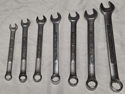 #ad Vtg Craftsman 7pc Metric 12pt Combination Wrench Set 9mm 14mm amp; 16mm VV USA $39.99