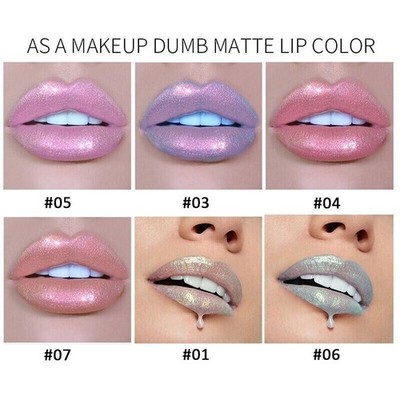 HANDAIYAN Glitter flüssiger Lipgloss Kristall Laser Meerjungfrau holografischer Lippenstift