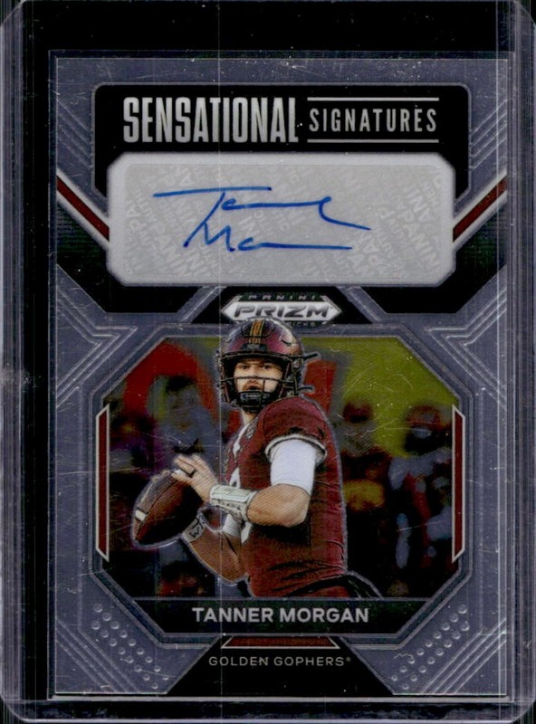 2023 Prizm Draft Picks Tanner Morgan Sensational Signatures RC Auto #SS-TAM