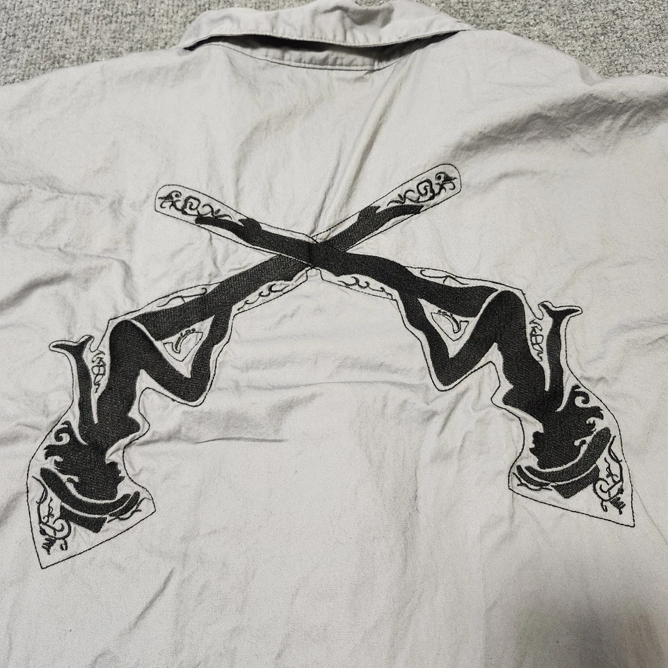 Dragonfly Roadhouse Shirt Mens Grey 2XL Button Up - Image 2 of 4