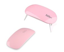 Compact Portable LED Light Mini UV LED Gel Nail Art Dryer Tool Pink/White 6W