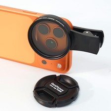 52mm Clip on CPL Phone Camera Lens Filter Fits iPhone 11 to 17 Upgraded