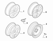 ALLOY WHEEL FIAT PANDA 6JX15 ET35 51877876