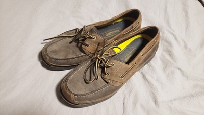 Mens 9.5M - Timberland Brown Leather Lace-Up Boat Shoes Model 71024