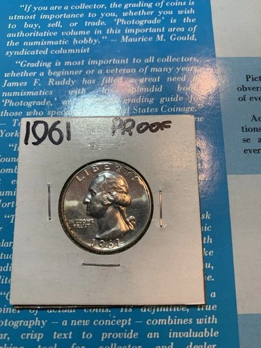 1961 Choice GEM PROOF 90% Silver Washington quarter
