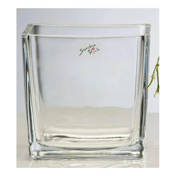6er Set Teelichtgläser CUBE H. 14cm 14x14cm Glas transparent eckig Sandra Rich - Bild 2 von 3