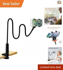 Ergonomic Flexible Gooseneck Phone Holder - Adjustable for Any Viewing Angle