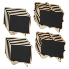 CraftyBook Mini Chalkboard Signs - 20pc Small Chalkboard Sign with Easel Stands
