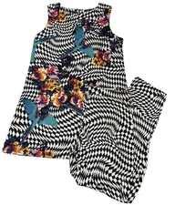 Nikki Poulos Disney Alice Through The Looking Glass Psychedelic tunic Top Pants