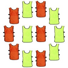12 Pcs Lightweight Polyester Sports Pinnies For Kids Soccer Training