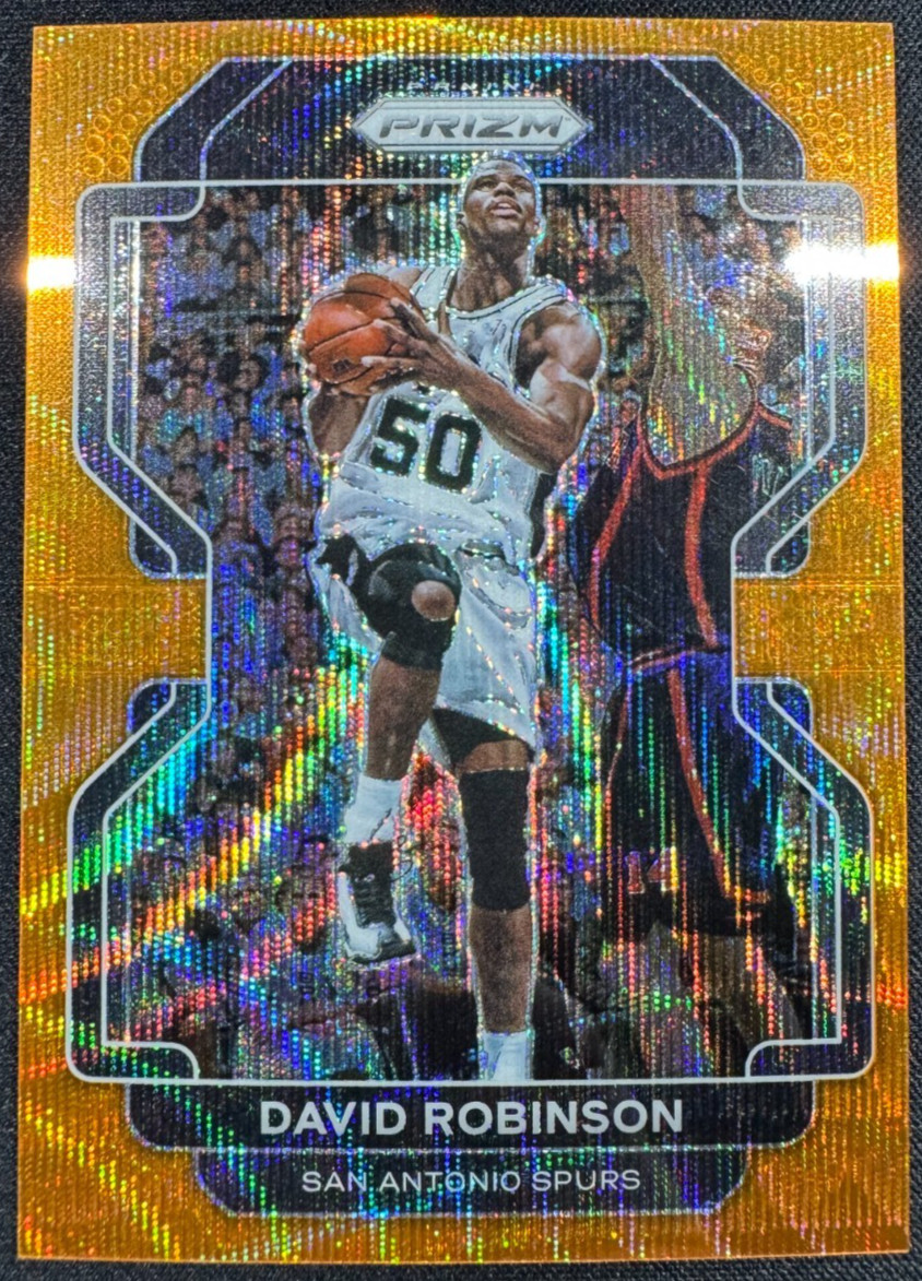 2021-22 Prizm #242 David Robinson Orange Wave Prizm /60 - Spurs
