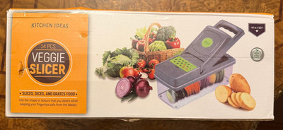 Kitchen Ideas 14 Pcs Veggie Slicer Dicer and Grater Mandoline Set BPA Free