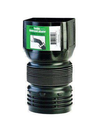 Flex-Drain ADP53102 Polypropylene Flexible Downspout Adapter 4 W x 3 D x 4 H in.