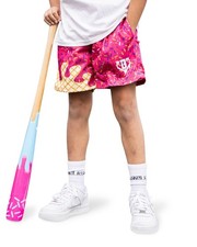 Baseball Lifestyle 101 Ice Cream Youth Mesh Shorts Strawberry, 5 in Inseam,...