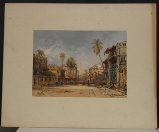 MUMBAI (BOMBAY)I KALBADEVI ROAD INDIA 1871 HILDEBRANDT UNUSUAL ANTIQUE VIEW