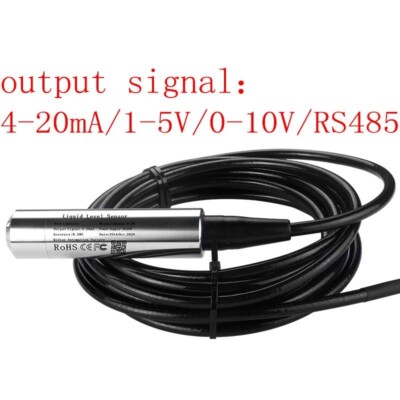 Level Sensor Transmitter 0-10V Transducer IP68 Submersible 4-20mA Liquid 24VDC