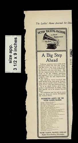 1902 Big Step Ahead Victor Talking Machine Vintage Print Ad 17703
