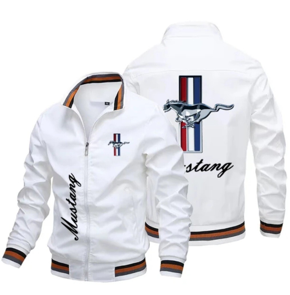 Mustang Bomber Style Lightweight Jacket 5 Colors Mens Sizes