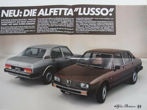 1982 Alfa Romeo Alfetta Lusso (1,6 / 1,8) Prospekt Brochure deutsch german - Picture 2 of 4