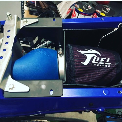 Fuel Customs FCI Intake Kit Air Box Filter KN Kit Blue Yamaha YFZ 450R 2009-2014 - Picture 2 of 3