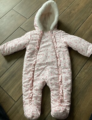Pram Suit Matalan Baby Suit Matalan Baby Girl Pink Floral Pramsuit