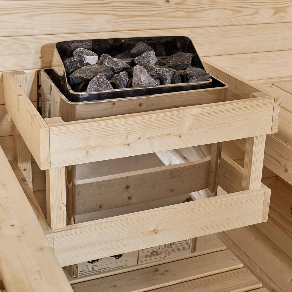 Outdoor Holz Fasssauna Saunafass 3 Größen KOMPLETT SET mit Sauna Ofen + Zubehör - Bild 4 von 4