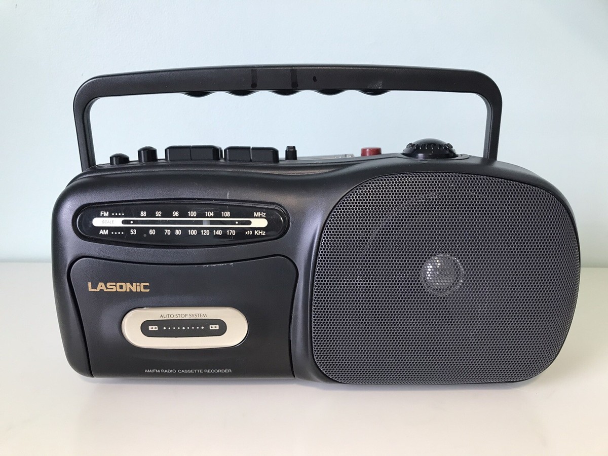 Vintage LASONIC TRC-391 AM/FM Radio Cassette Recorder Excellent
