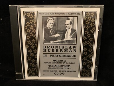 Bronislaw Huberman モーツァルト チャイコフスキー CD BRONISLAW HUBERMAN violin - MOZART TCHAIKOVSKY - MUSIC & ARTS