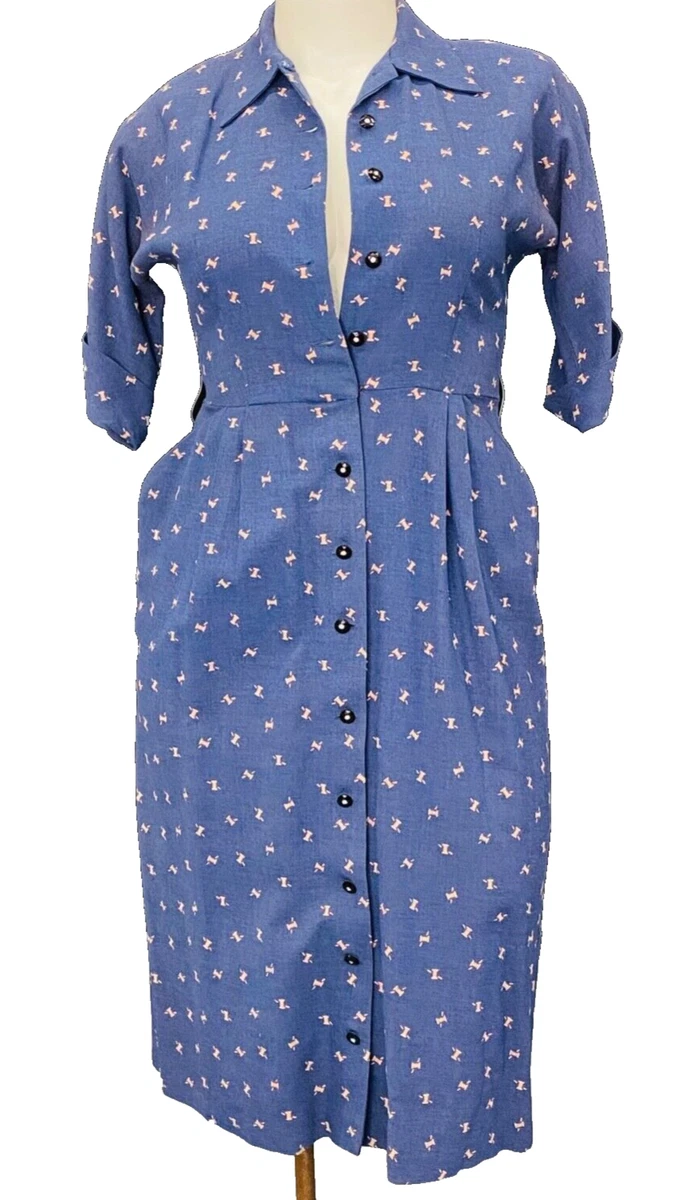 Shirt 1940s Vintage Dresses for Women for sale | eBay Shirt 1940s Vintage Dresses for Women for sale | eBay