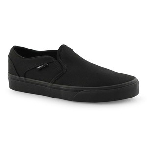 black slip on vans womens