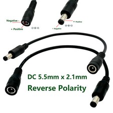 2pcs Reverse Polarity Power Cable DC 5.5mm x 2.1mm Keyboard Guitar Effect Pedals