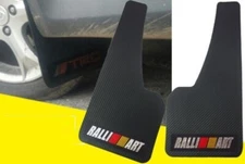 2Pcs UNIVERSAL RALLIART 3D CARBON FIBER CAR MUDFLAPS MUD GUARD MUDGUARDS FENDER