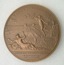 MEDAILLE LOUIS XIV SECONDE PRISE DE BESANCON  diamètre 72mm   refrappe de 1969
