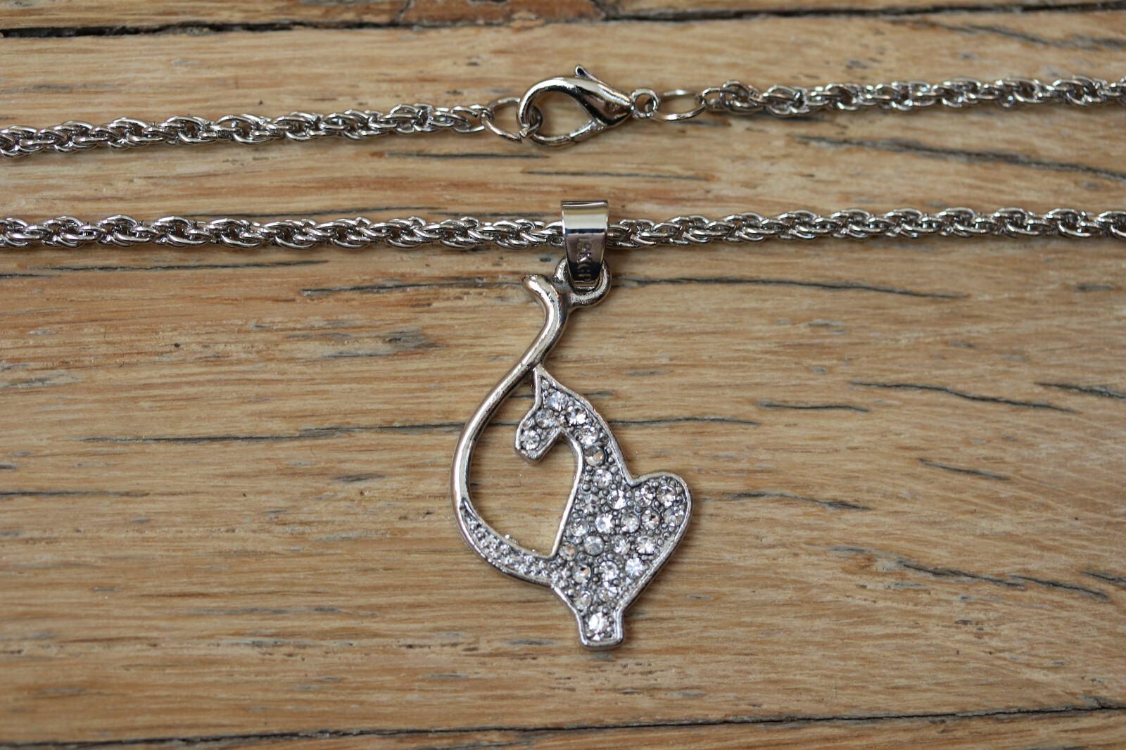 Baby Phat Silver Chain belt with Rhinestone Pendant Rhinestone chain belt Black / Gray For Women | Maje main image 2