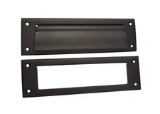 QCAA Solid Brass Mail Slot 10"x3" Oil Rubbed Bronze Interior Frame Taiwan Made