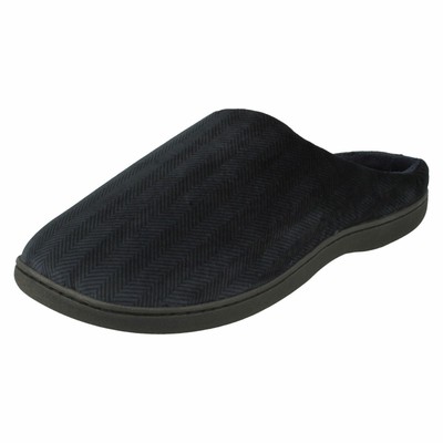 MENS SLIP ON MEMORY FOAM SO COMFY VELOUR HOME INDOOR MULE SLIPPER CLOG STAN