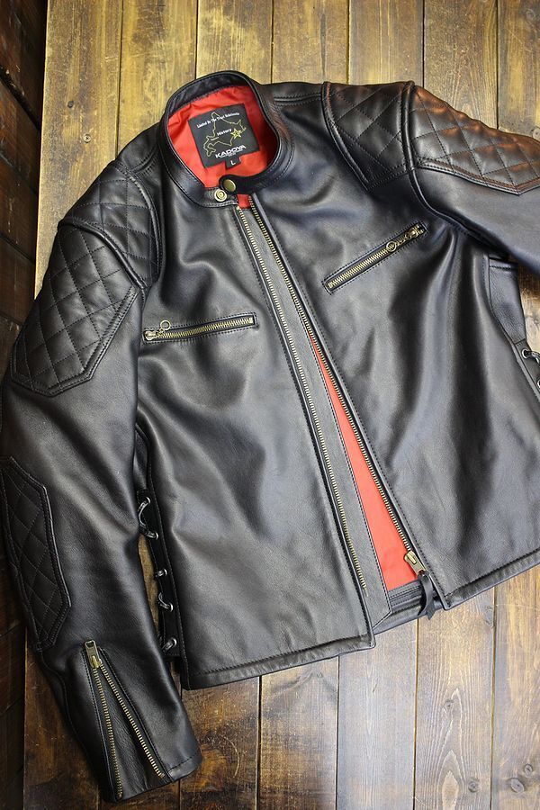 KADOYA K'S LEATHER VALENZ NEO CUSTOM Leather Single Riders Jacket Black M～4L