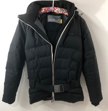 Lole Women's Down Duck Feather Parka Jacket Coat Black Winter Fits M