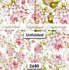 (2680) TWO Paper LUNCHEON Decoupage Art Craft Napkins - PINK HYDRANGEA BLOSSOMS