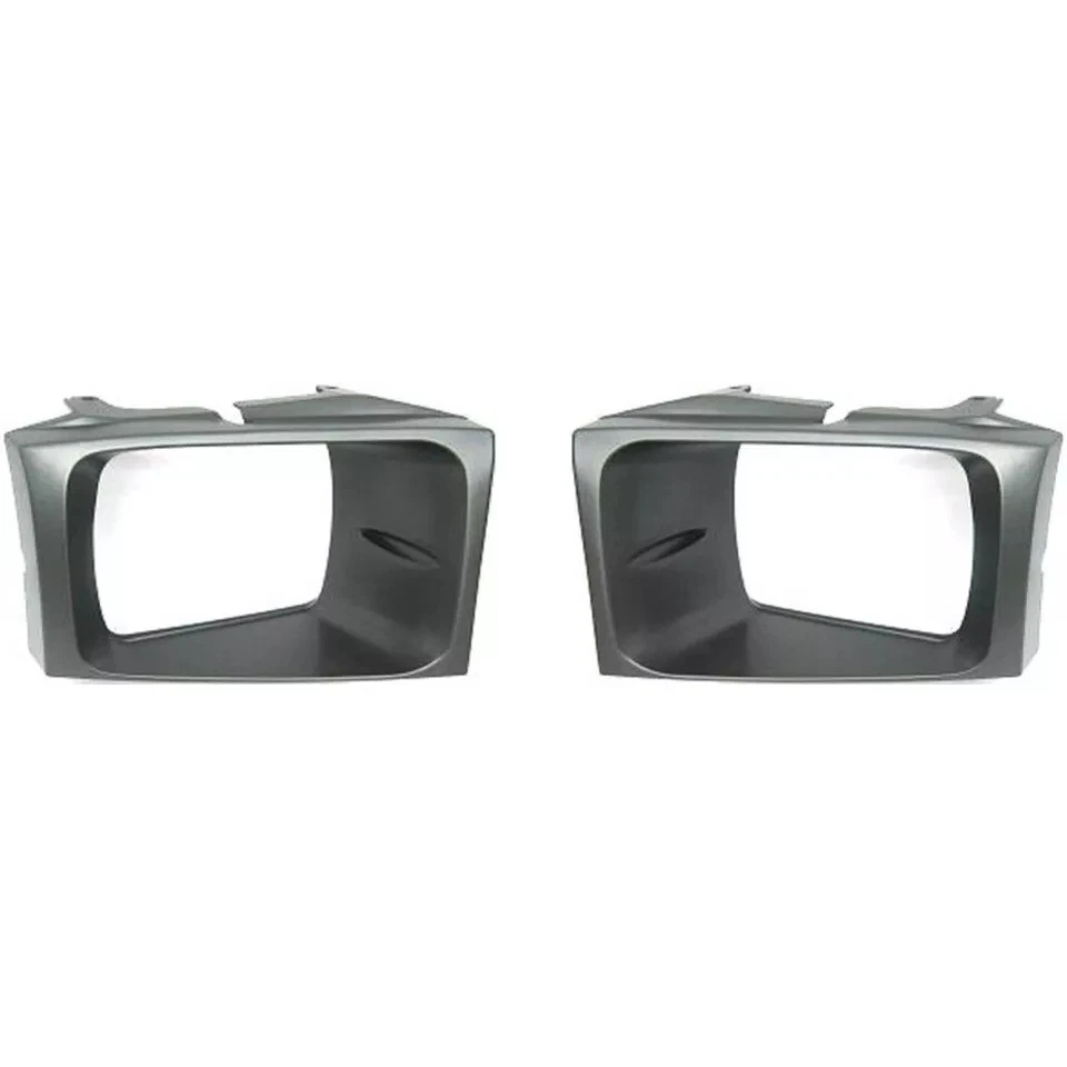 New Front Headlight Door Bezel Set of 2PC Fits 1999-2004 Ford F-250 Super Duty Foto 2 de 4