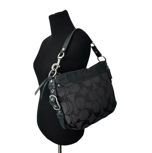 Coach Womens Zoe Signature Jacquard Leather Shoulder Bag Y2K | eBay