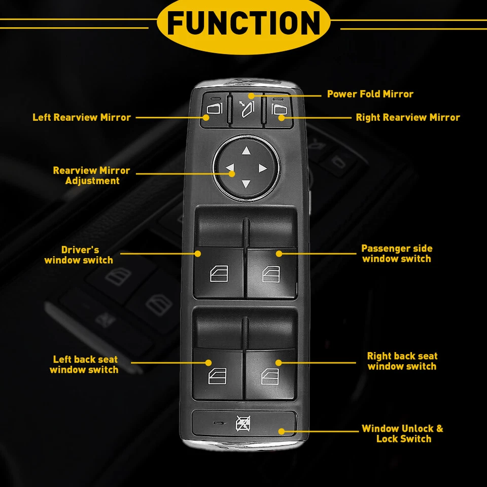 Interruptor de puerta Master Power Window para Mercedes-Benz ML350 ML550 ML63 AMG 2012-2015 Foto 3 de 4
