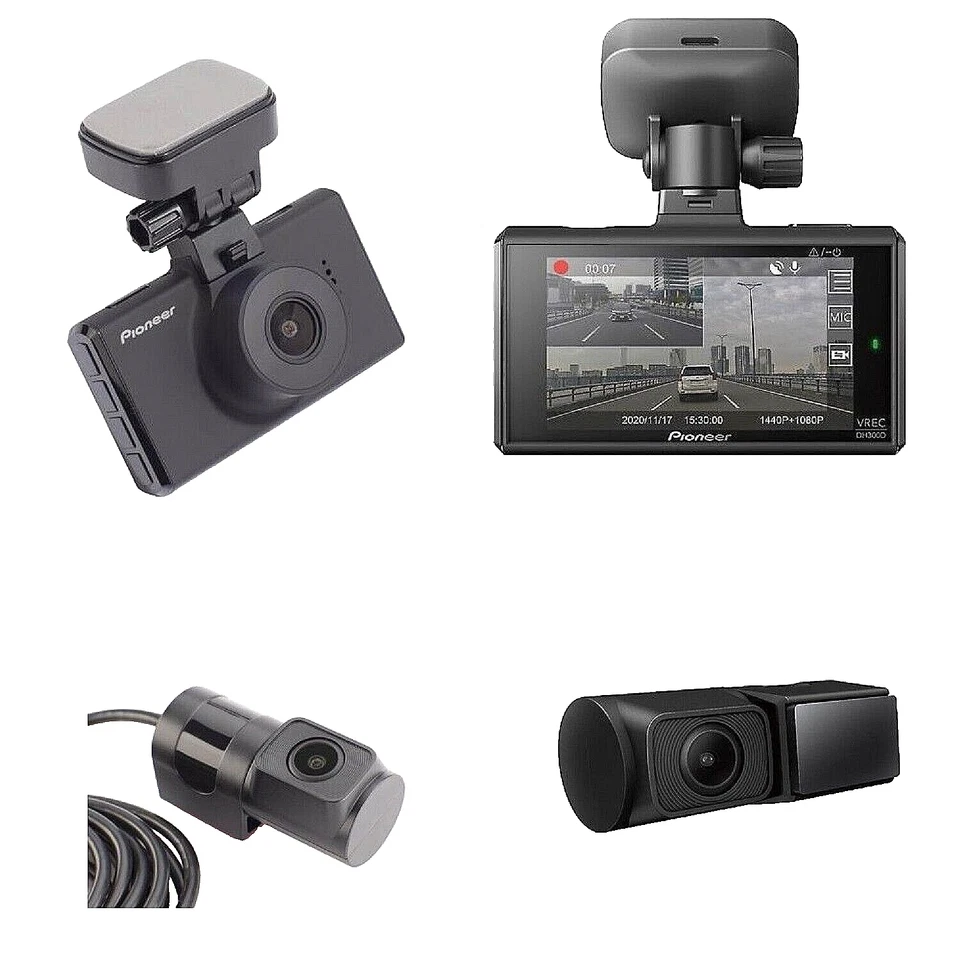 Pioneer VREC-DH300D HD Dash Cam 3” Screen Front & Rear Dual Recording w/Wire kit - Image 3 of 4