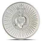 The Sacred Heart Cross 1 oz .999 Fine Silver Round Art BU Limited Mintage