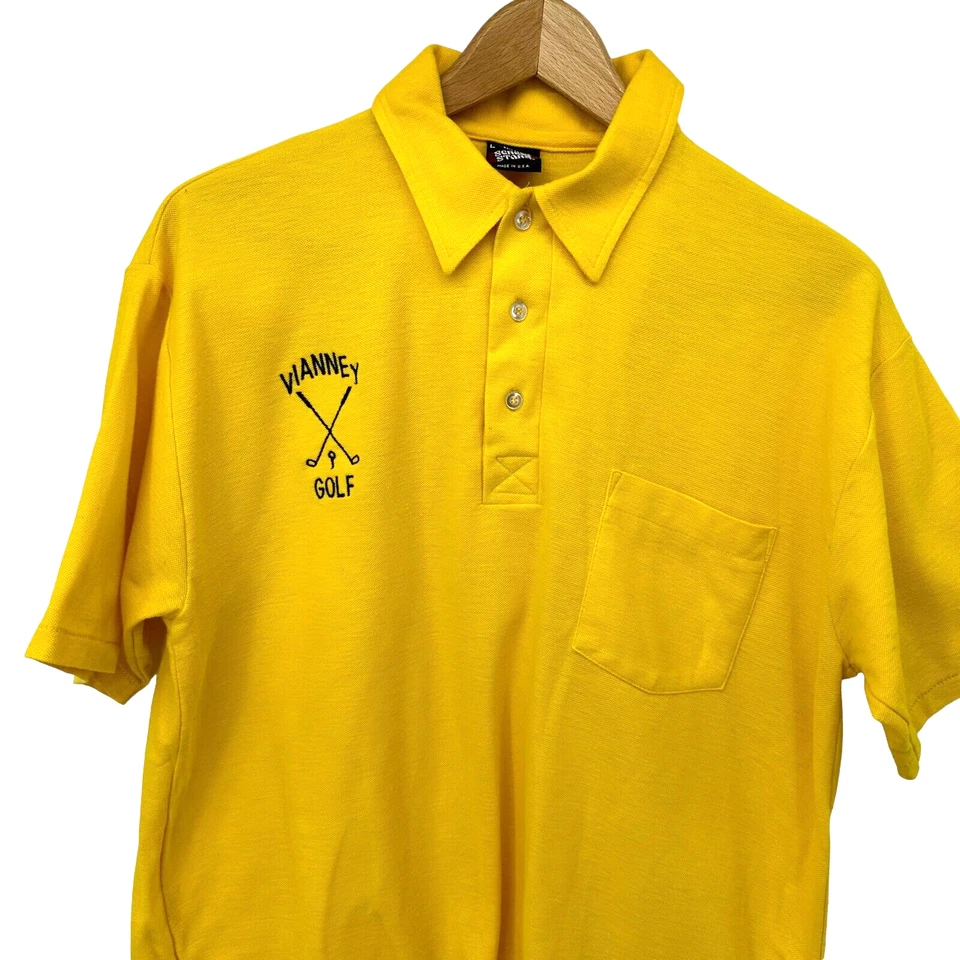 Polo de golf vintage Vianney Griffins talla grande pantalla estrellas puntada única Foto 2 de 4