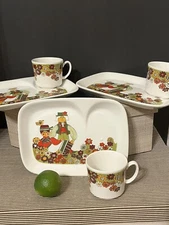 Figgjo Flint Folklore Snack Set Sandwich/Breakfast Tray  NORWAY / Price Is Each