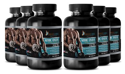 Nitric Oxide 3150mg - Extreme Strength, Endurance, Recovery, Lean Muscle (6 Bot)