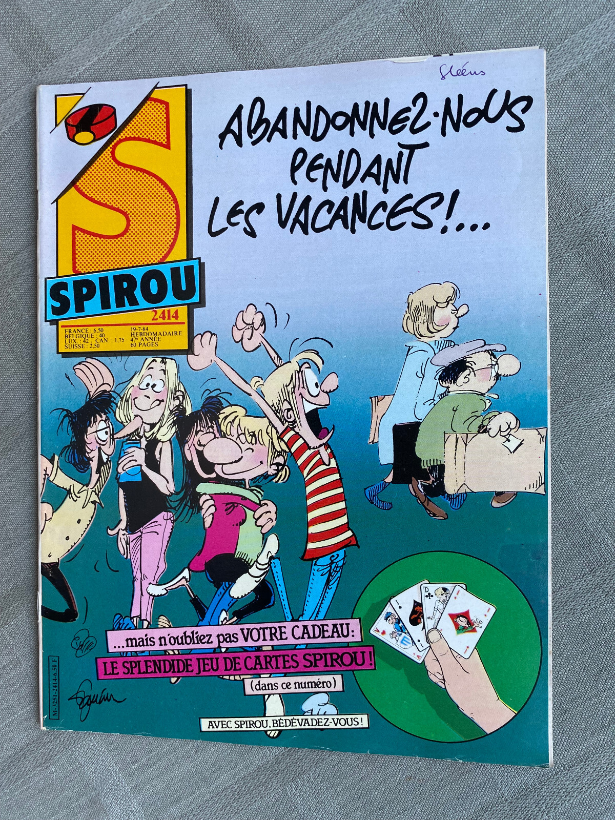 Spirou Weekly No. 2414 1984 In Good Condition Without The Supplement