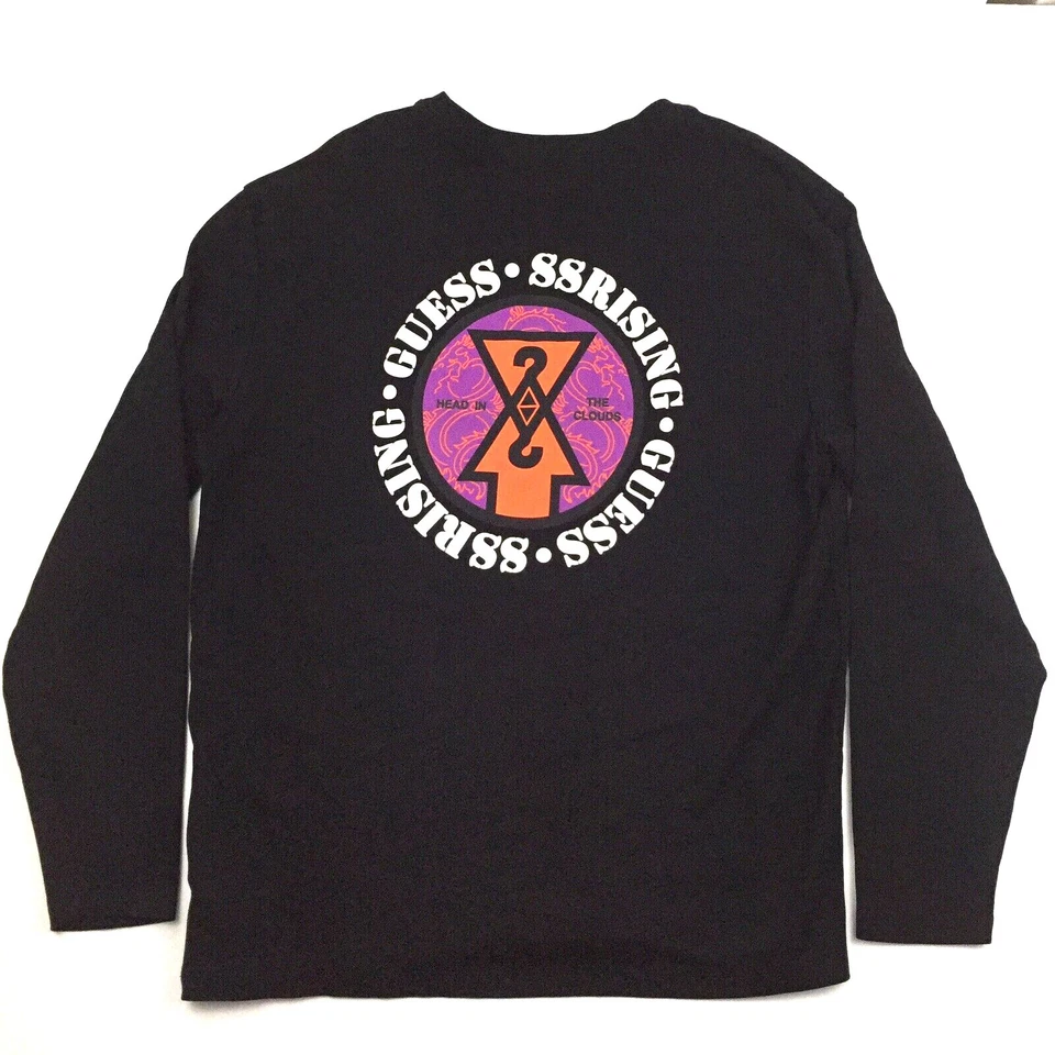 GUESS x 88rising Head In The Clouds Men T-Shirt Logo 2-Sided Graphic Print Tee M - Image 2 of 4