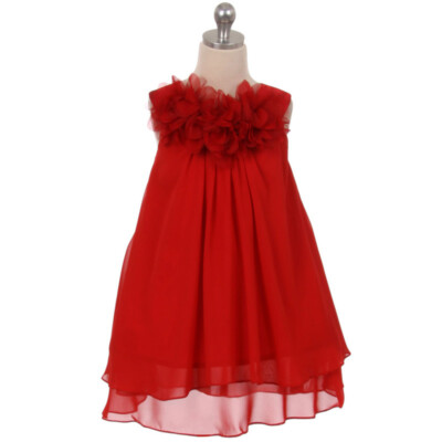 RED Size 10 Summer Flower Girl Dress Birthday Recital Graduation Party Formal